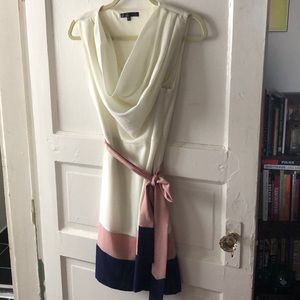 Cream Cowl Neck Dress